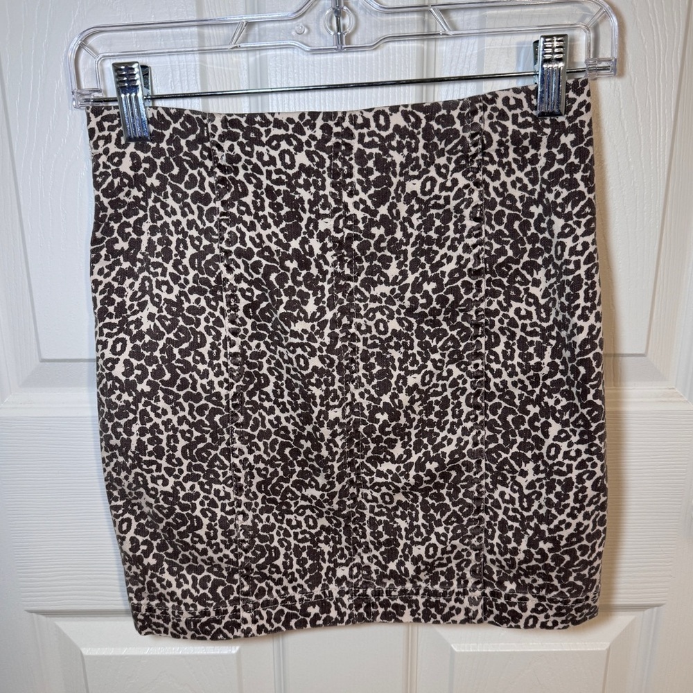 Cheetah Print Free People Mini Skirt